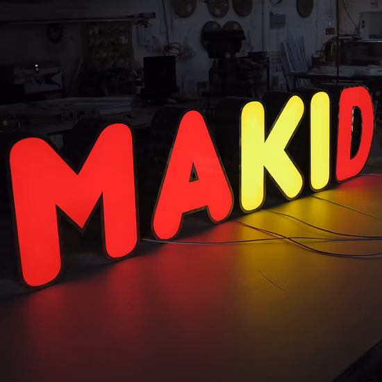 Lettre de canal LED 12V utilisée à l'extérieur de la publicité personnalisée